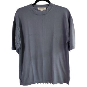 Pronto Oumo 4-ply 100% silk blue shirt. Sz medium